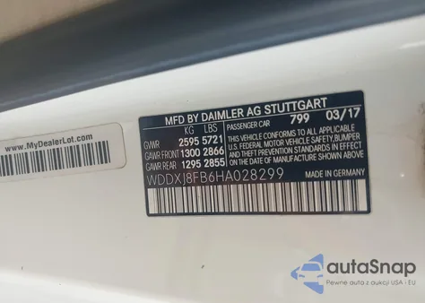 2017 Mercedes-Benz S 550 4Matic from USA, damaged, VIN WDDXJ8FB6HA028299